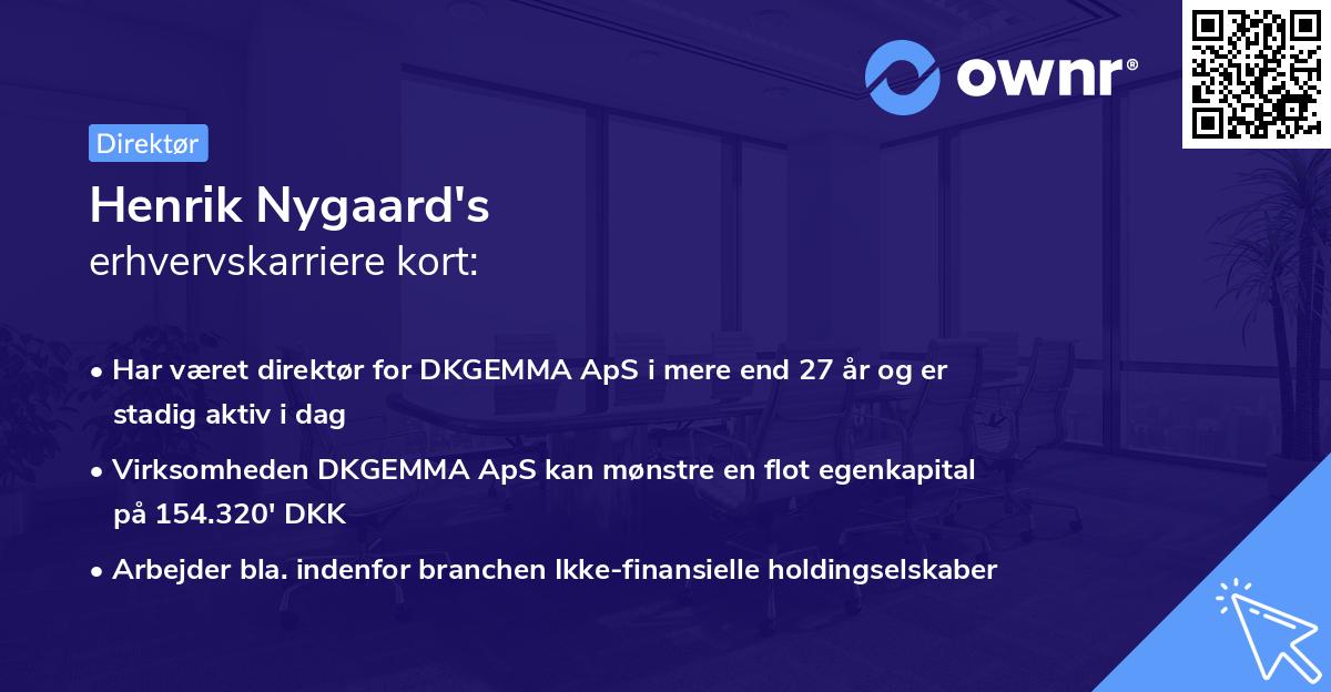 Henrik Nygaard's erhvervskarriere kort