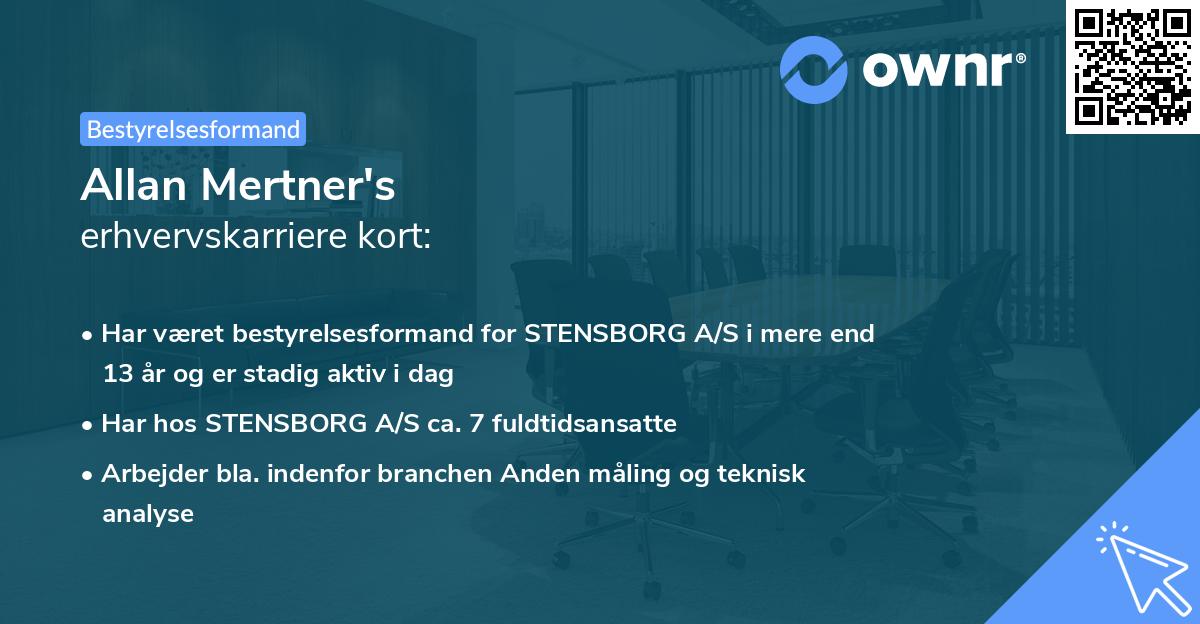 Allan Mertner's erhvervskarriere kort