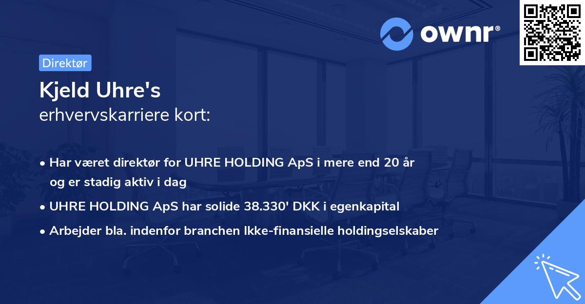 Kjeld Uhre's erhvervskarriere kort