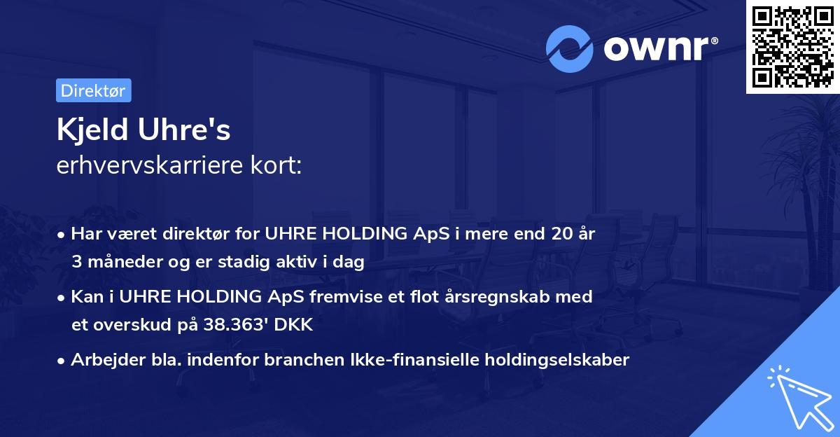Kjeld Uhre's erhvervskarriere kort