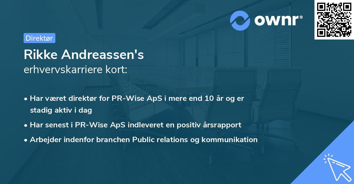 Rikke Andreassen's erhvervskarriere kort