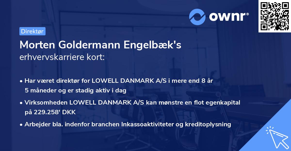 Morten Goldermann Engelbæk's erhvervskarriere kort