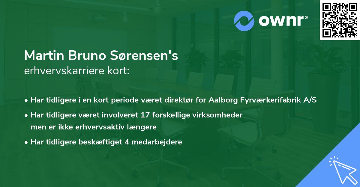Martin Bruno Sørensen's erhvervskarriere kort