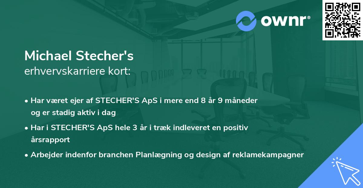 Michael Stecher's erhvervskarriere kort