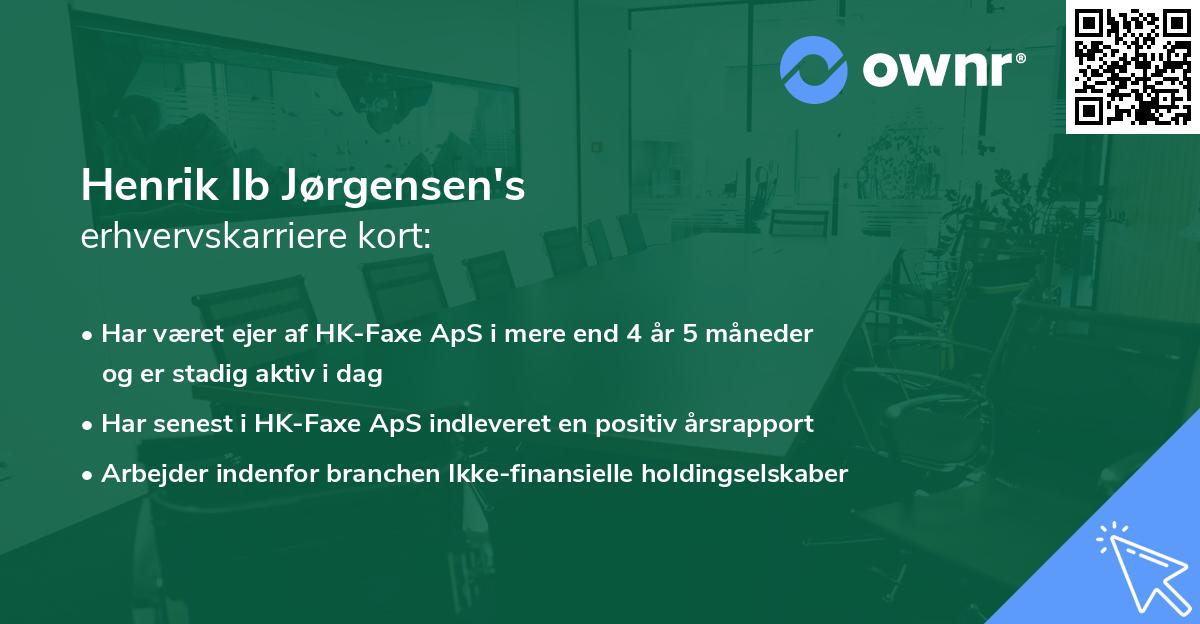 Henrik Ib Jørgensen's erhvervskarriere kort