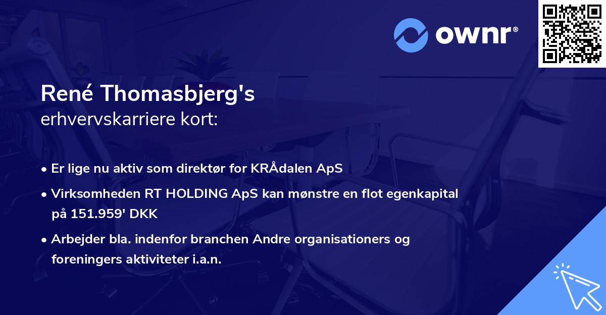 René Thomasbjerg's erhvervskarriere kort