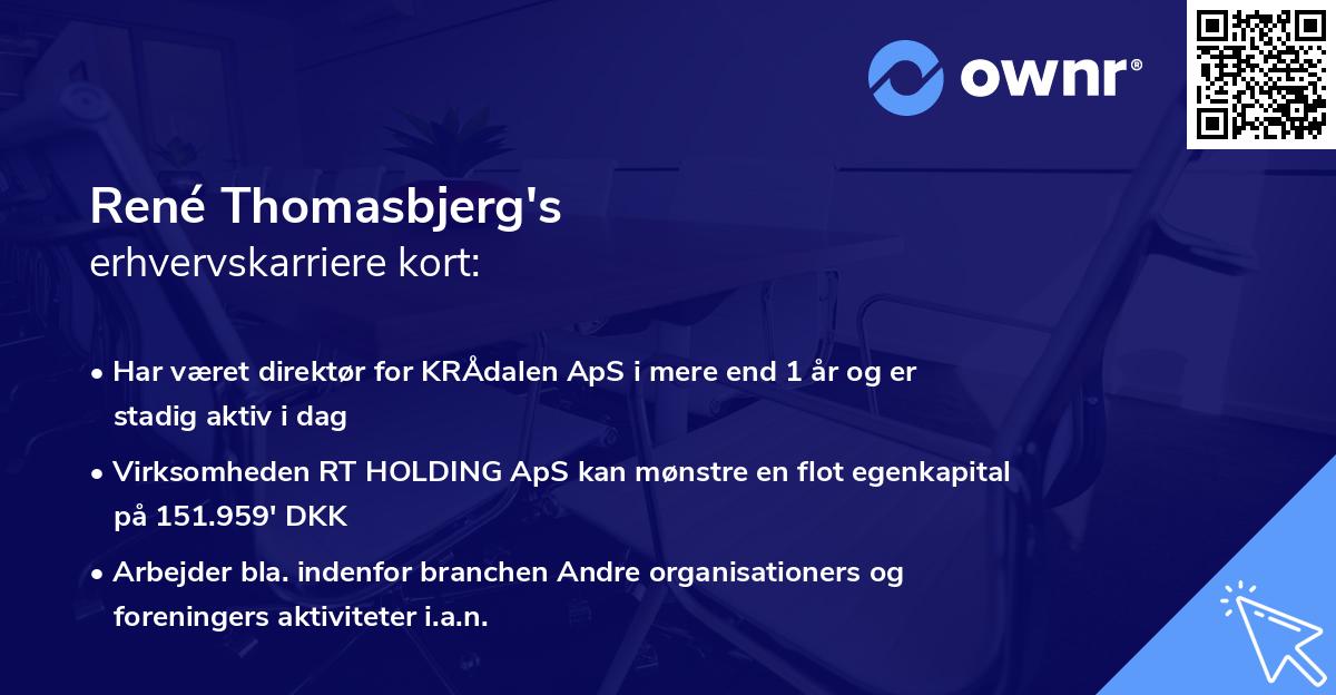 René Thomasbjerg's erhvervskarriere kort