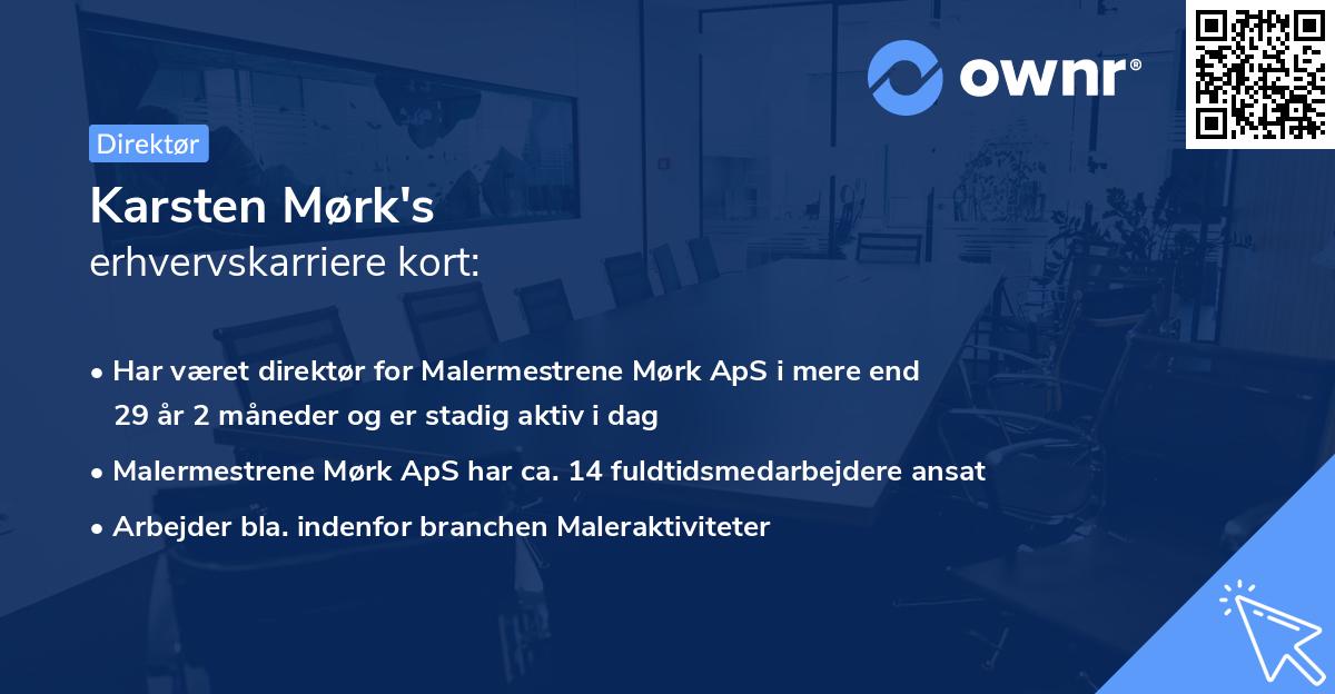 Karsten Mørk's erhvervskarriere kort