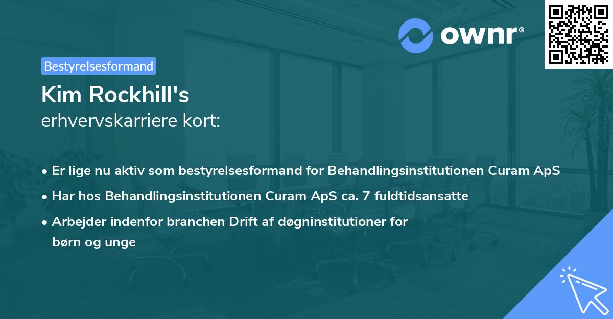 Kim Rockhill's erhvervskarriere kort