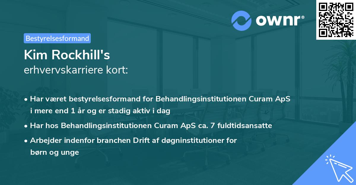 Kim Rockhill's erhvervskarriere kort