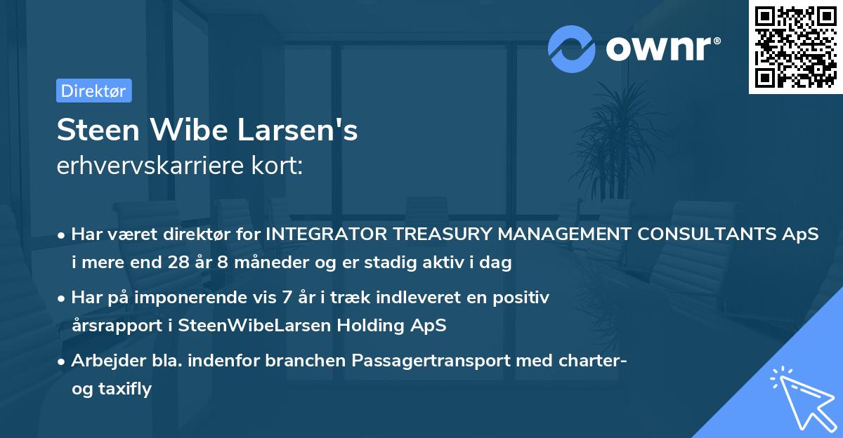 Steen Wibe Larsen's erhvervskarriere kort