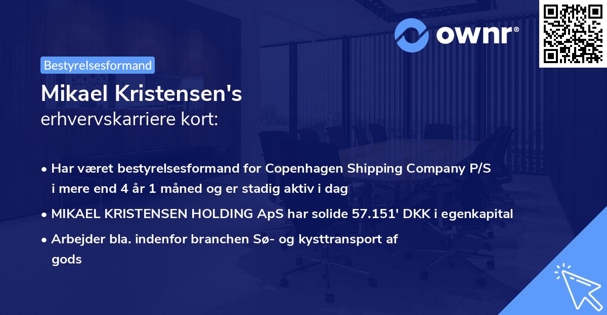 Mikael Kristensen's erhvervskarriere kort