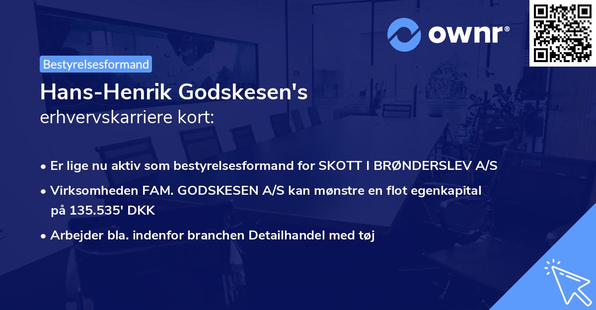 Hans-Henrik Godskesen's erhvervskarriere kort