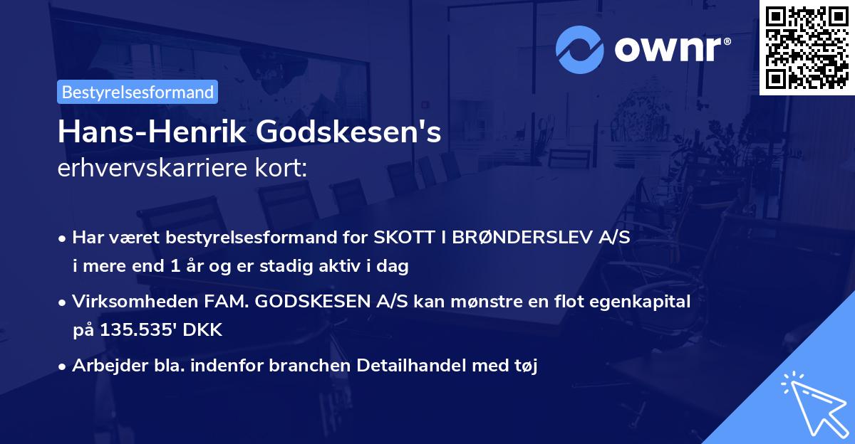 Hans-Henrik Godskesen's erhvervskarriere kort