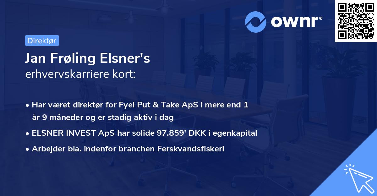 Jan Frøling Elsner's erhvervskarriere kort