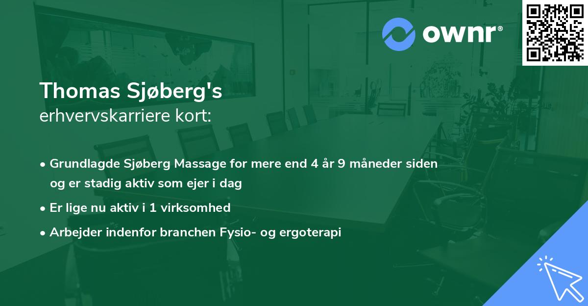 Thomas Sjøberg's erhvervskarriere kort