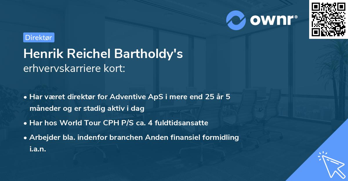 Henrik Reichel Bartholdy's erhvervskarriere kort