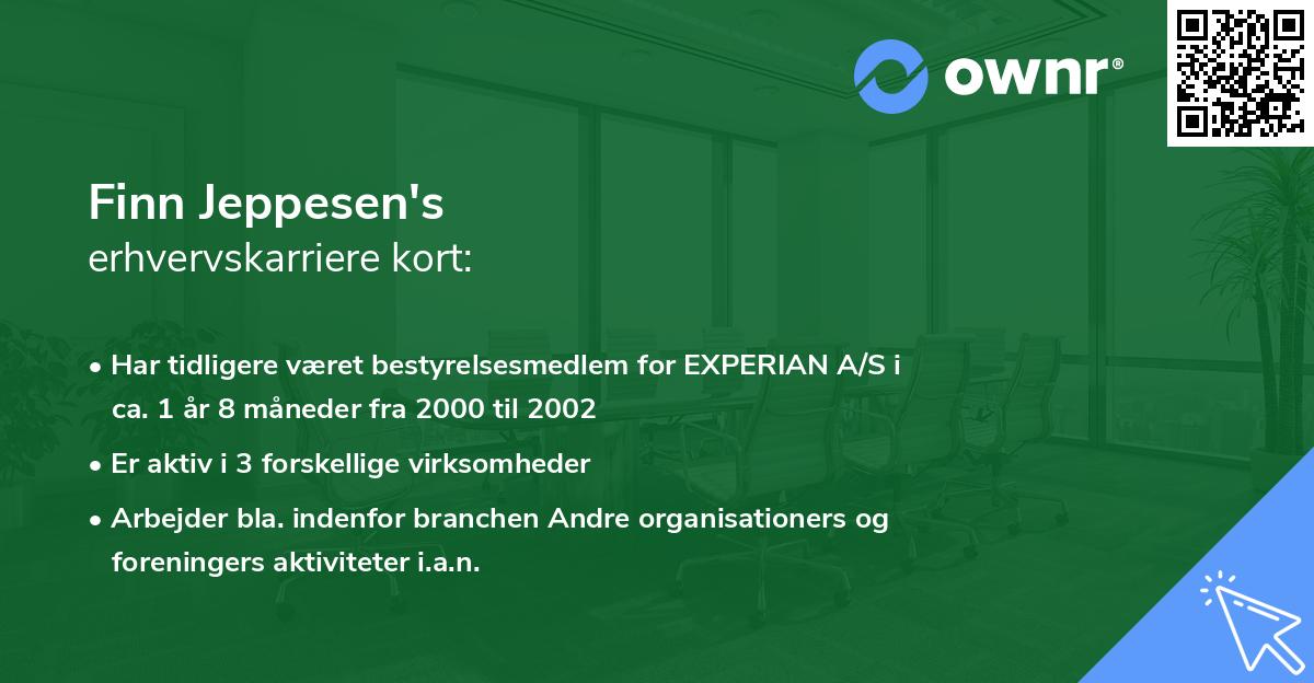 Finn Jeppesen's erhvervskarriere kort