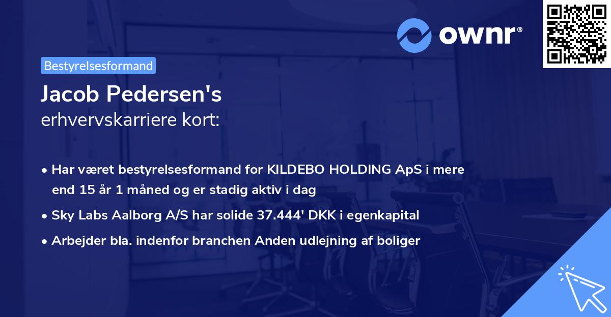 Jacob Pedersen's erhvervskarriere kort
