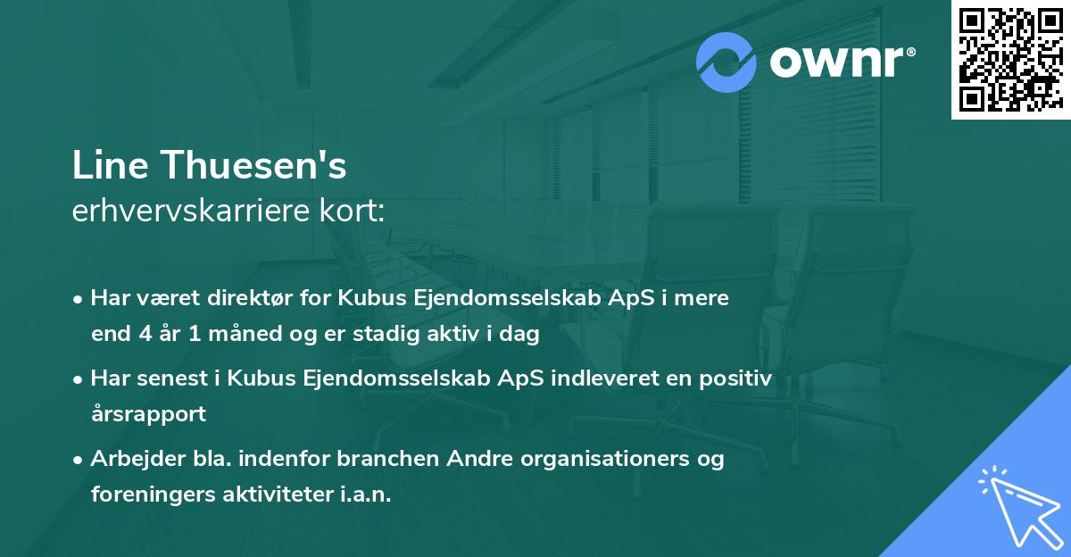 Line Thuesen's erhvervskarriere kort