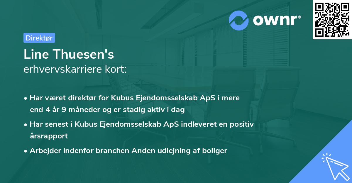 Line Thuesen's erhvervskarriere kort