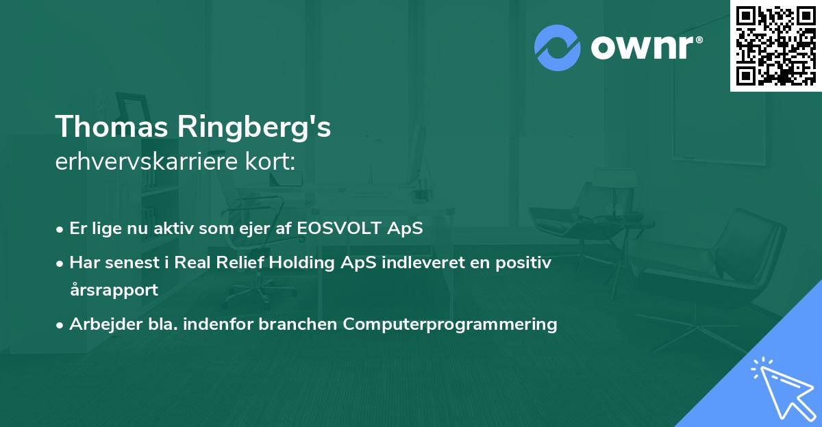 Thomas Ringberg's erhvervskarriere kort
