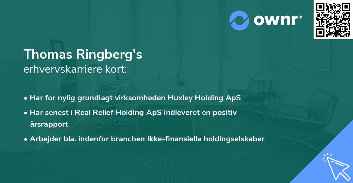 Thomas Ringberg's erhvervskarriere kort