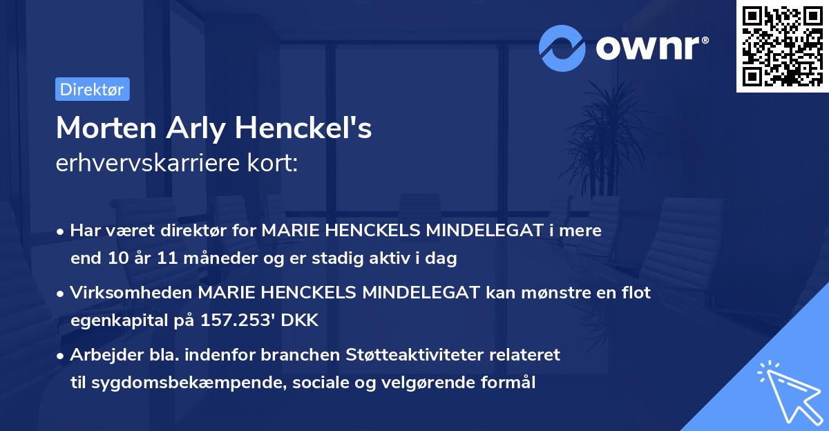 Morten Arly Henckel's erhvervskarriere kort