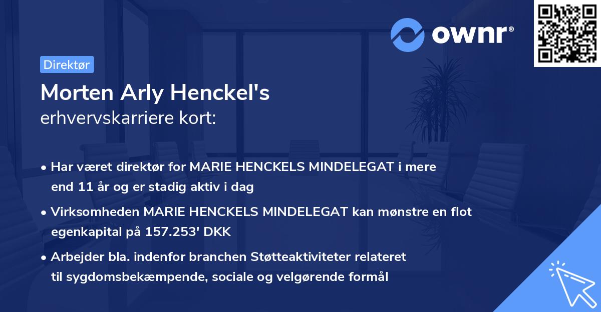 Morten Arly Henckel's erhvervskarriere kort
