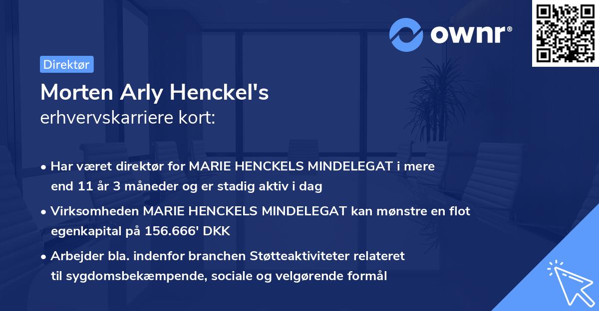 Morten Arly Henckel's erhvervskarriere kort