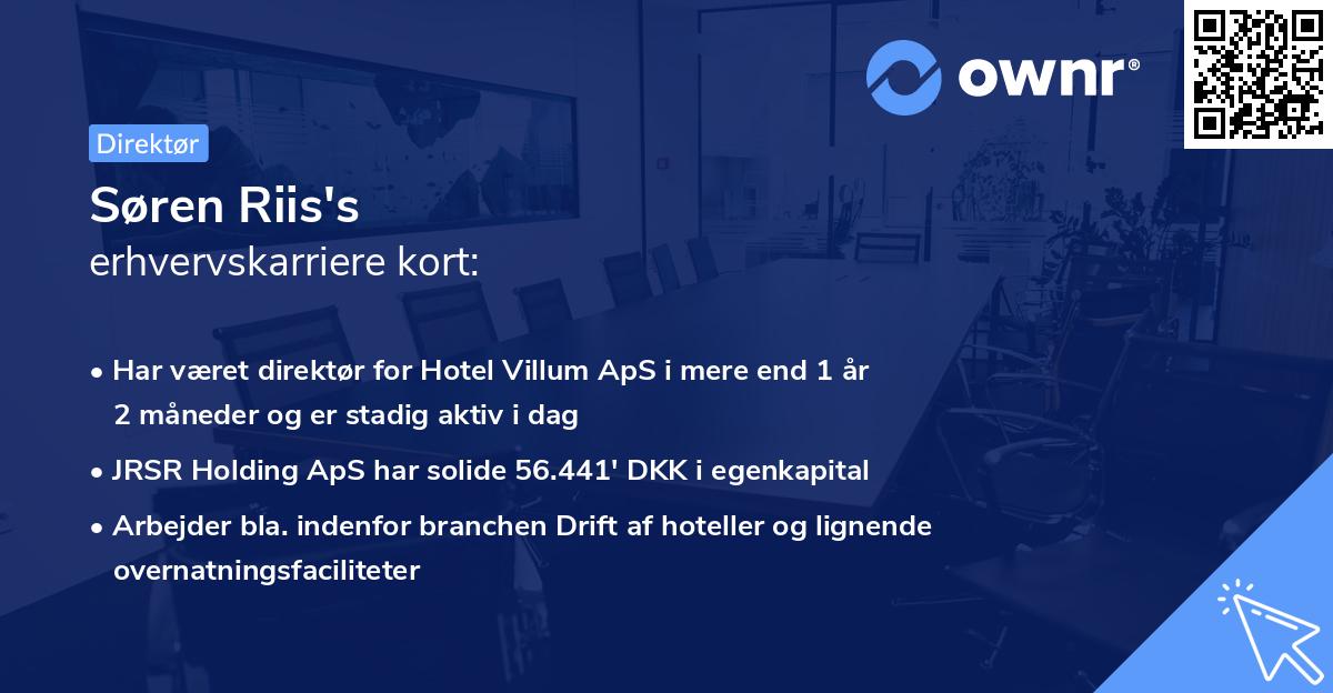 Søren Riis's erhvervskarriere kort