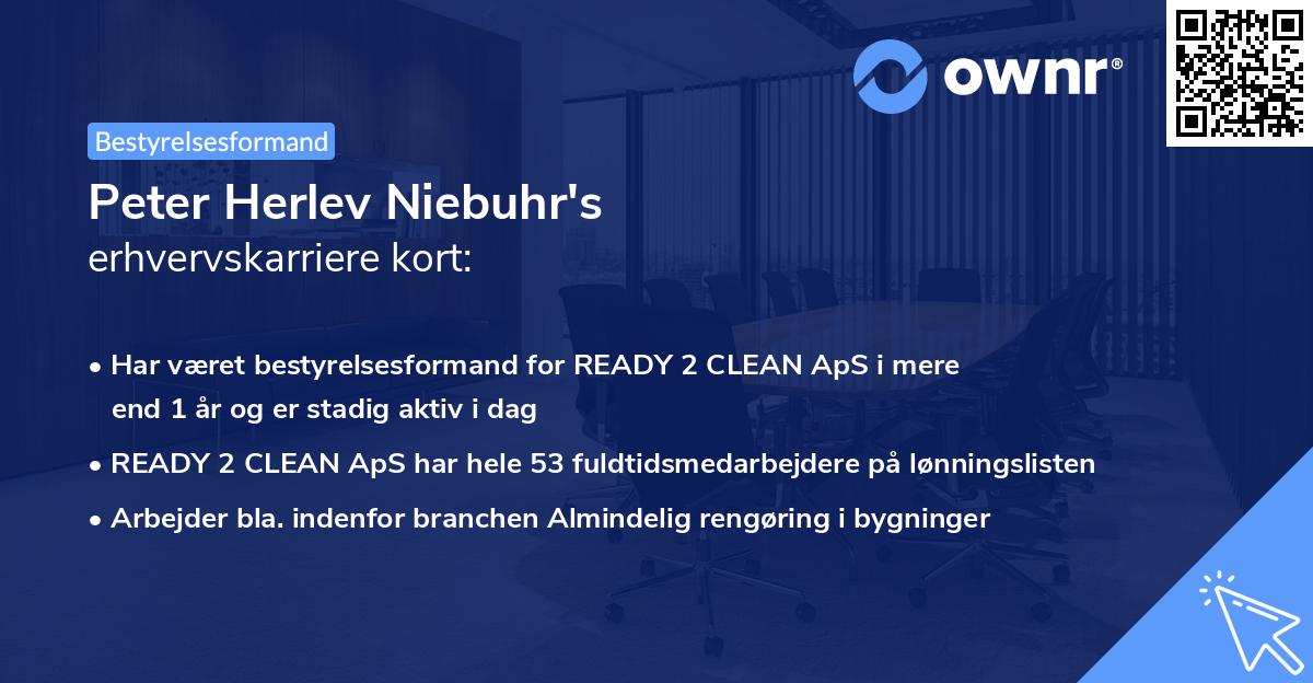 Peter Herlev Niebuhr's erhvervskarriere kort