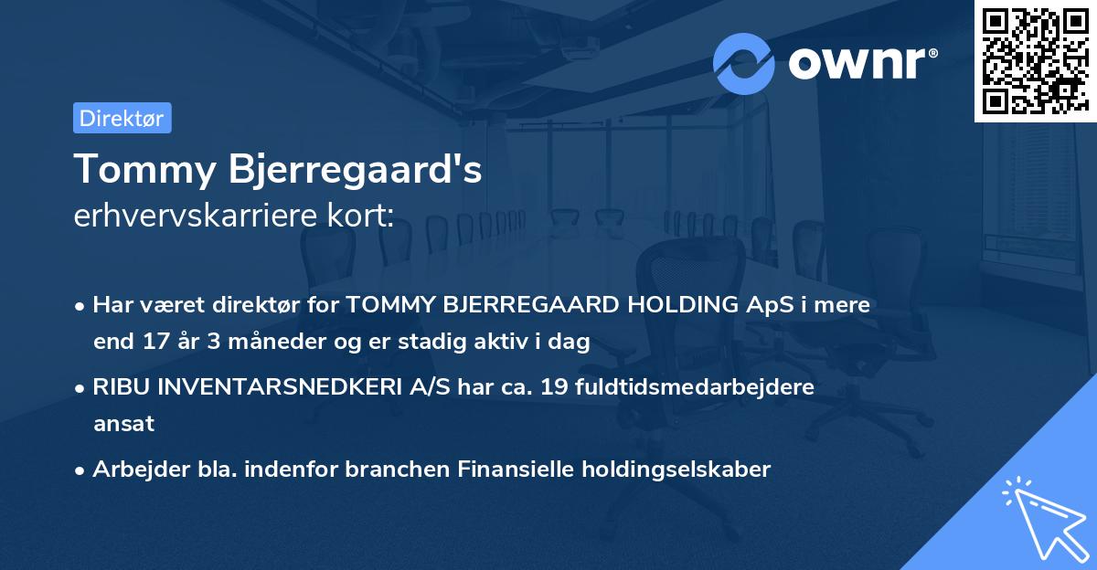 Tommy Bjerregaard's erhvervskarriere kort