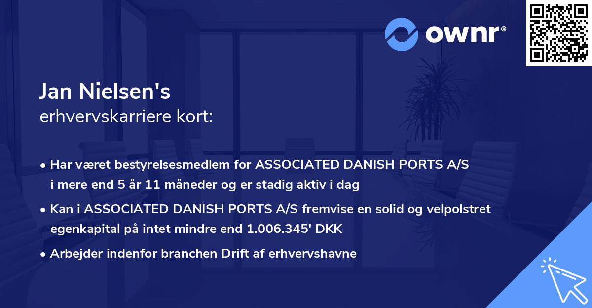 Jan Nielsen's erhvervskarriere kort