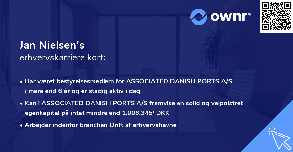 Jan Nielsen's erhvervskarriere kort