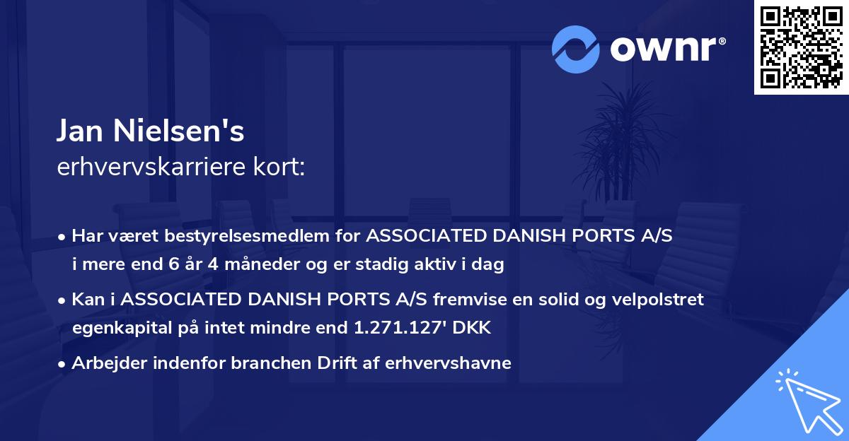Jan Nielsen's erhvervskarriere kort