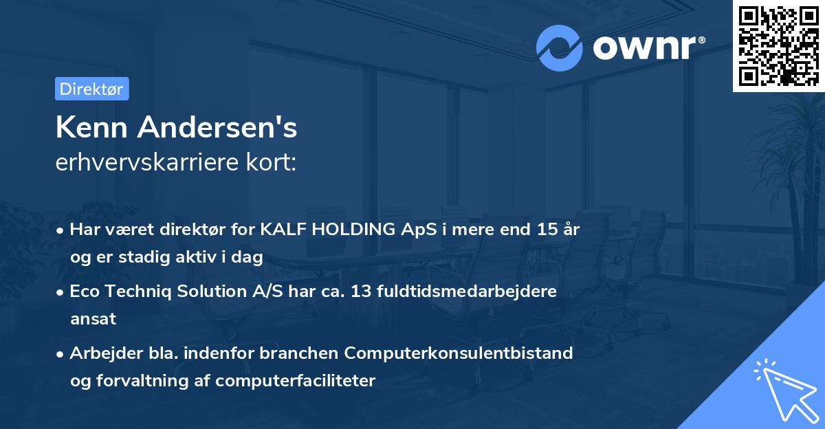 Kenn Andersen's erhvervskarriere kort