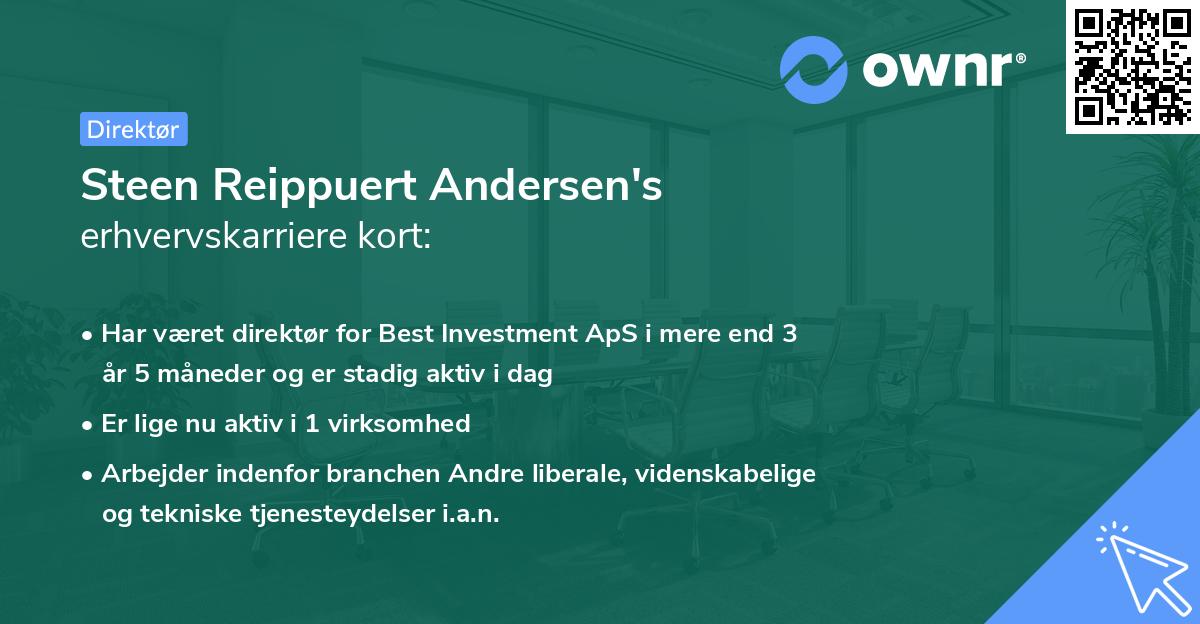 Steen Reippuert Andersen's erhvervskarriere kort