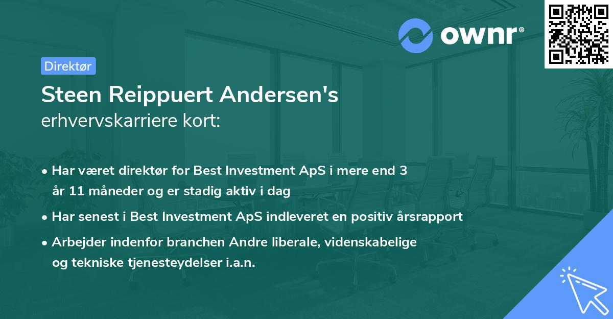 Steen Reippuert Andersen's erhvervskarriere kort