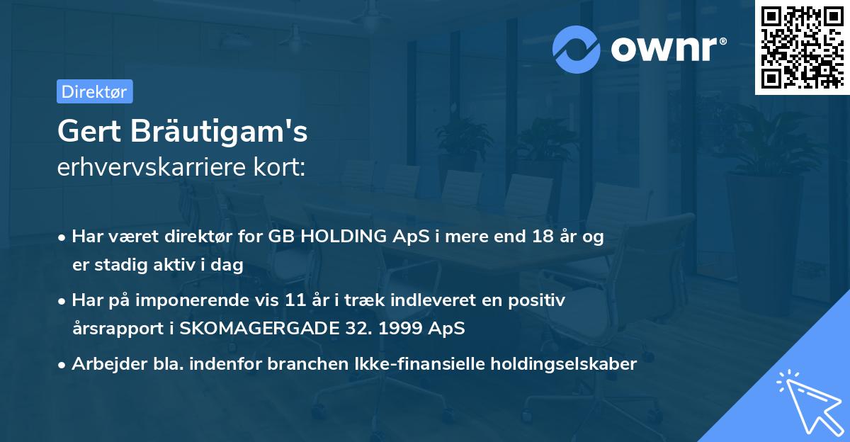 Gert Bräutigam's erhvervskarriere kort