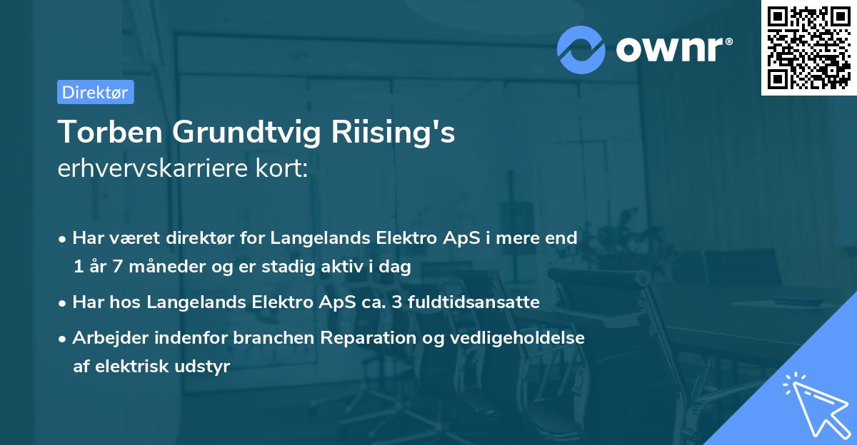 Torben Grundtvig Riising's erhvervskarriere kort