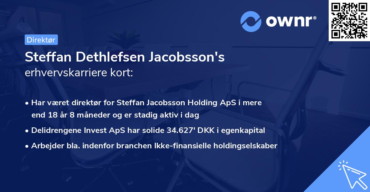 Steffan Dethlefsen Jacobsson's erhvervskarriere kort