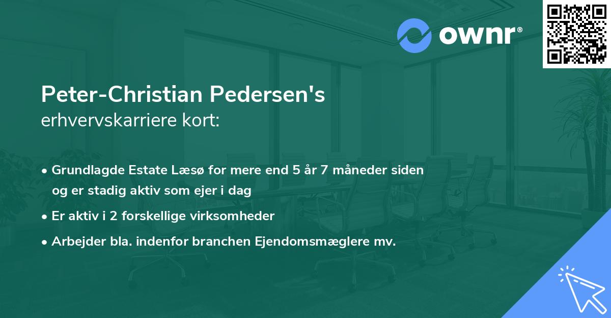Peter-Christian Pedersen's erhvervskarriere kort