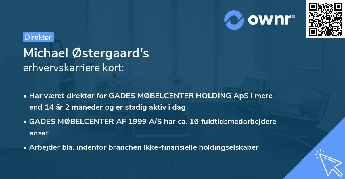 Michael Østergaard's erhvervskarriere kort