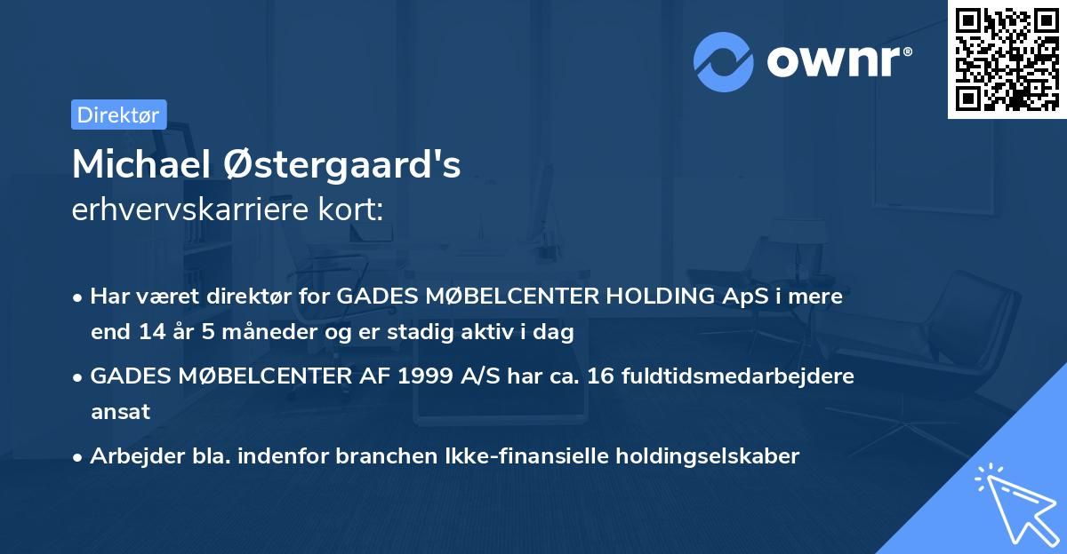 Michael Østergaard's erhvervskarriere kort