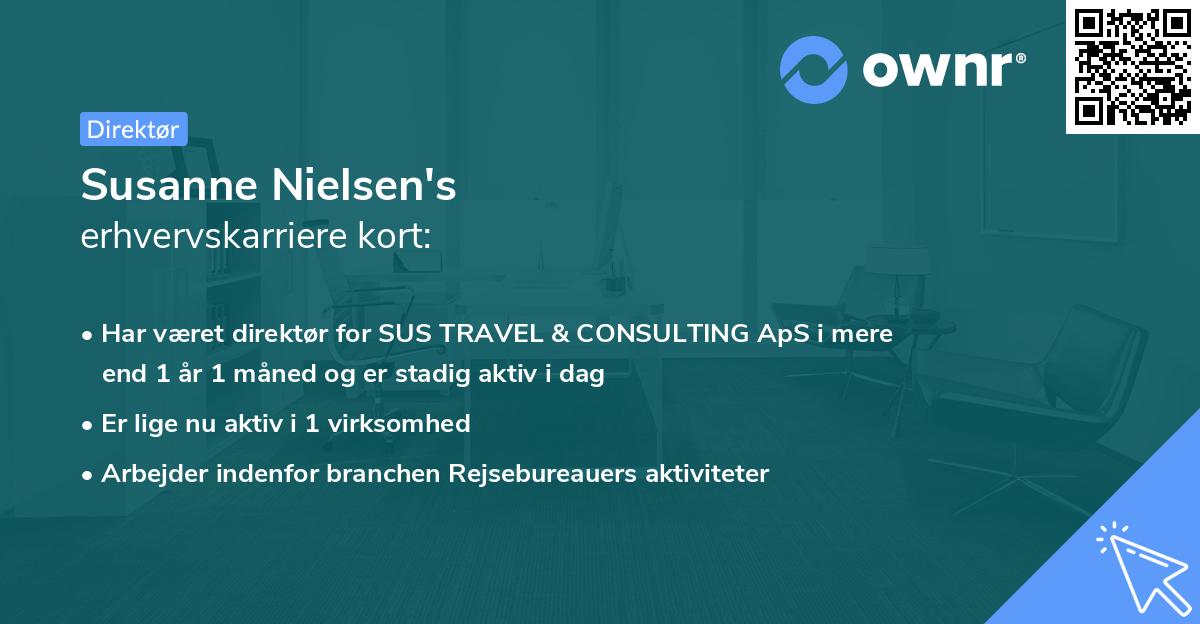 Susanne Nielsen's erhvervskarriere kort