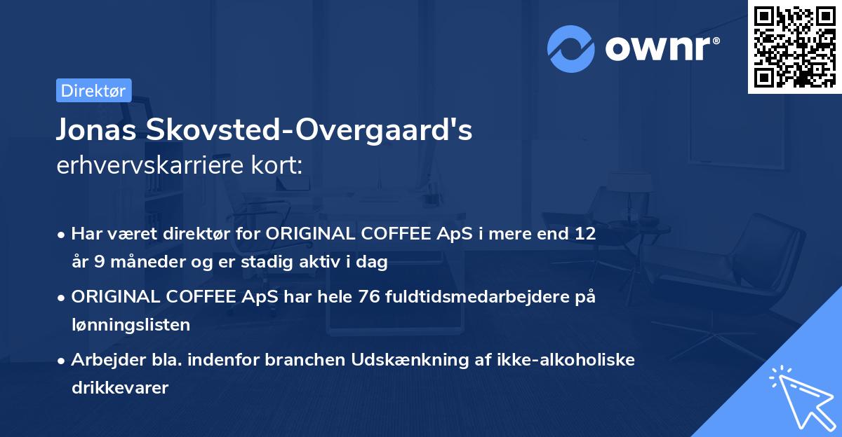 Jonas Skovsted-Overgaard's erhvervskarriere kort