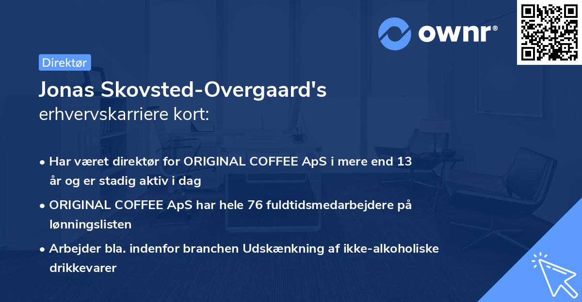 Jonas Skovsted-Overgaard's erhvervskarriere kort
