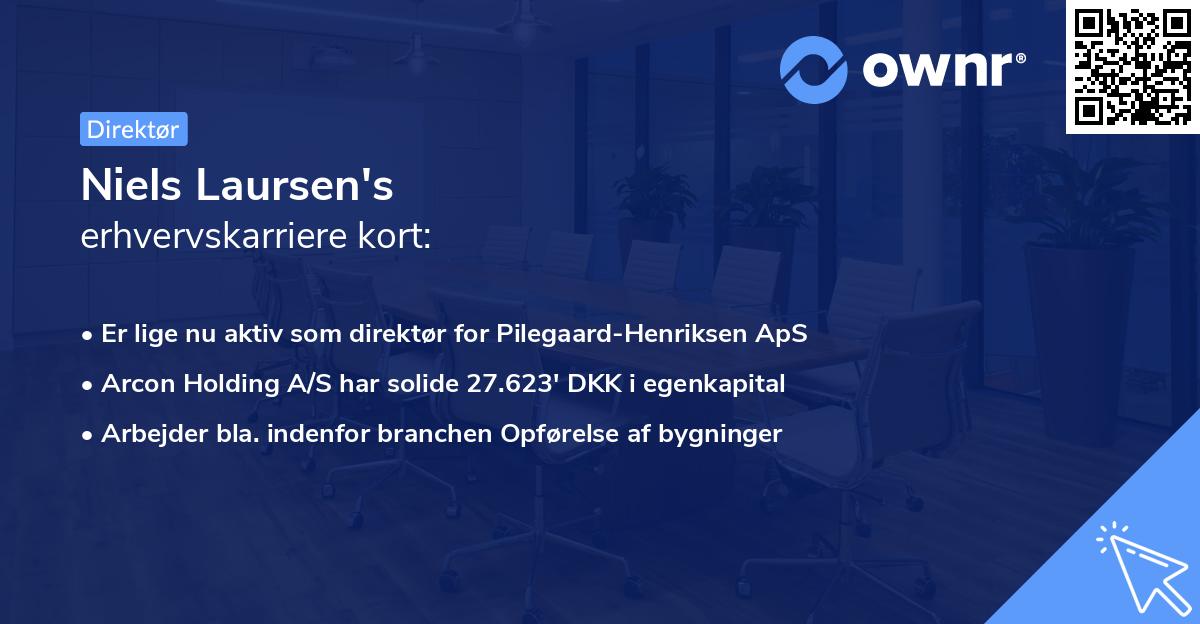 Niels Laursen's erhvervskarriere kort