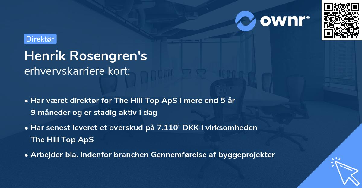Henrik Rosengren's erhvervskarriere kort